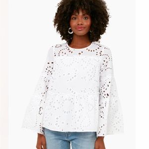 Tuckernuck White Eyelet Eloise Blouse XS